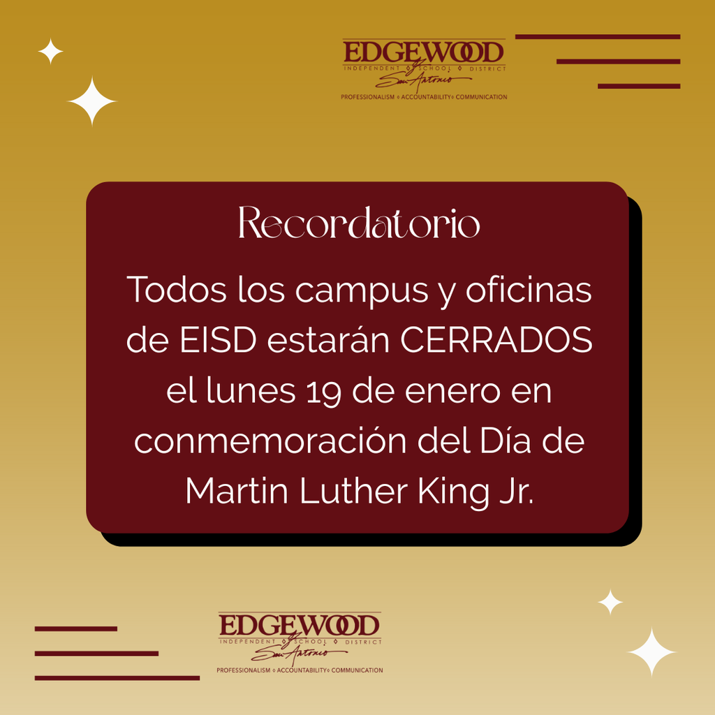 EISD Closed for MLK Day Jan. 19, 2026