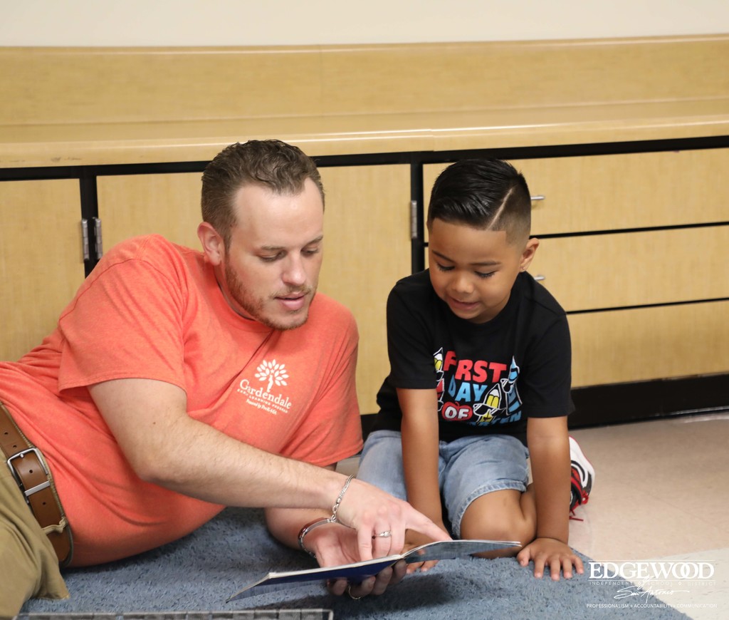 gardendale teacher with student