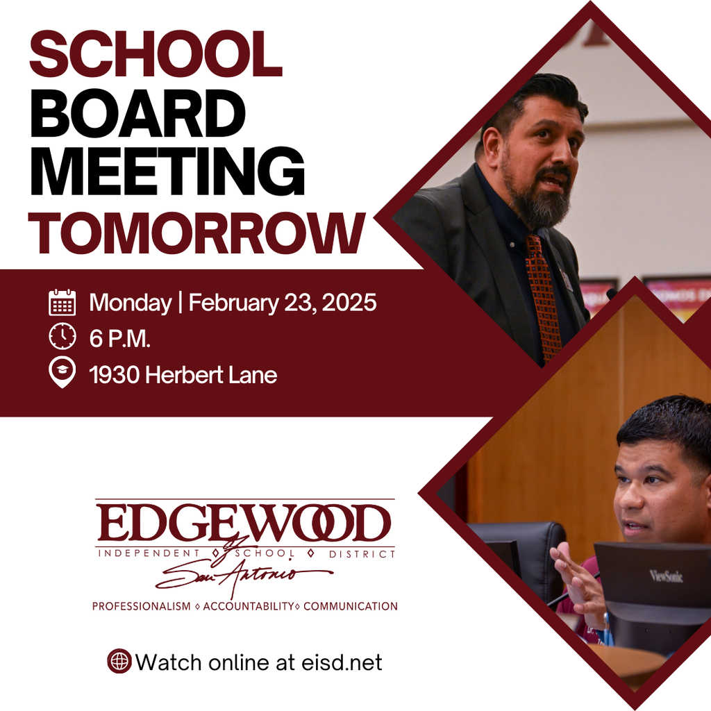 Board Meeting tomorrow at 6 p.m.