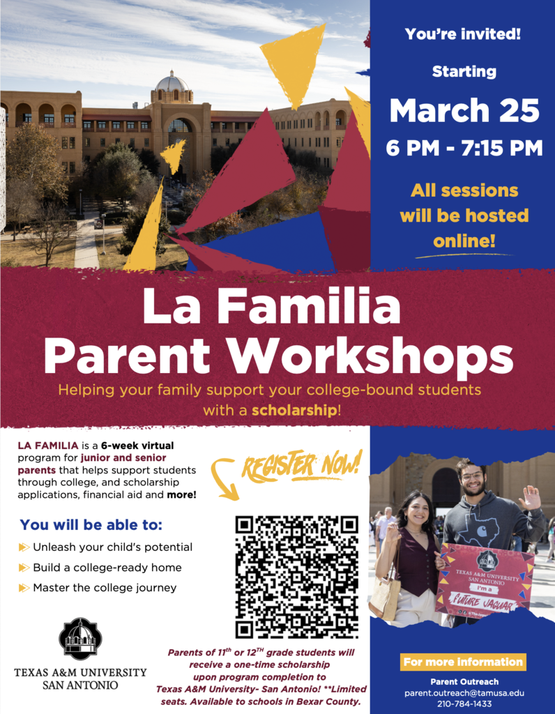 TAMU-SA La Familia Parent Workshops