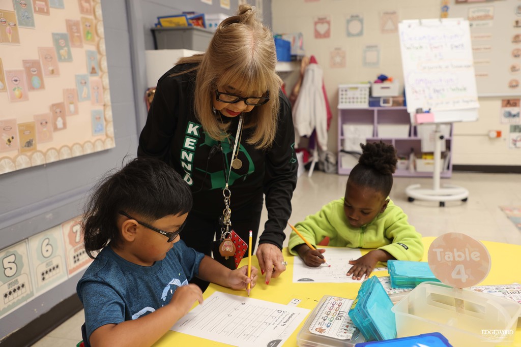 LBJ Students working 