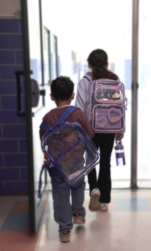 GLEP students walk down the hallway