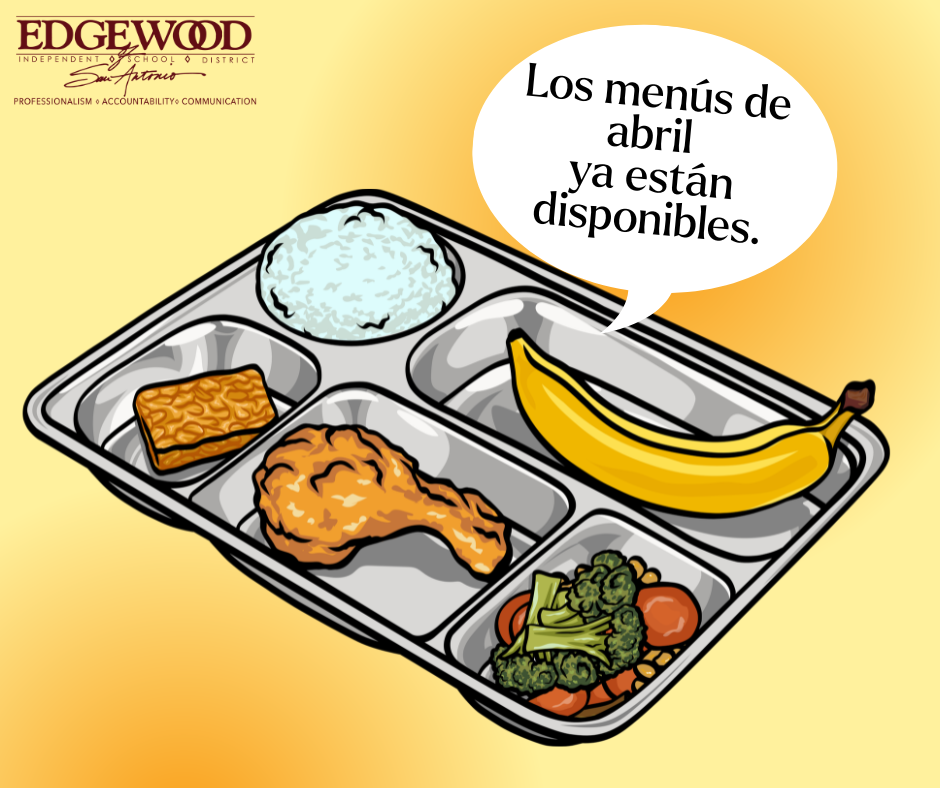 April Menus available