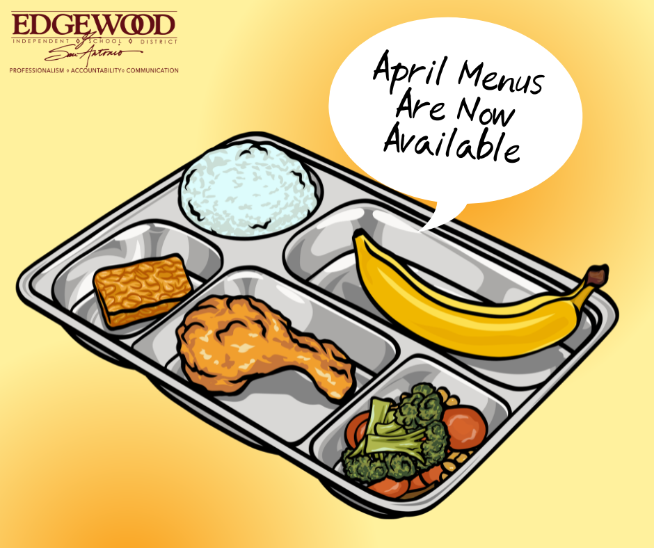 April Menus available