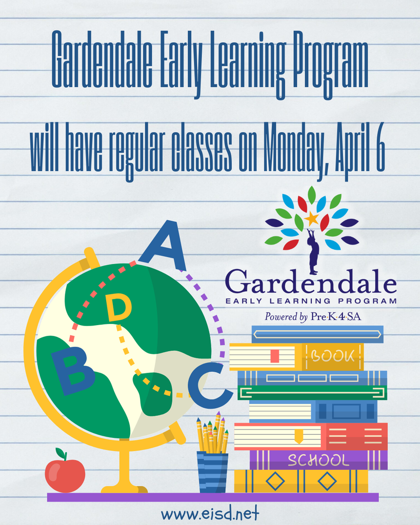 GLEP normal classes on Monday, April 6