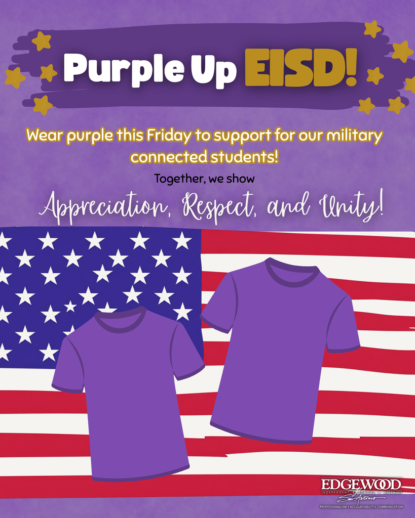 Wear purple tomorrow for month of the military child