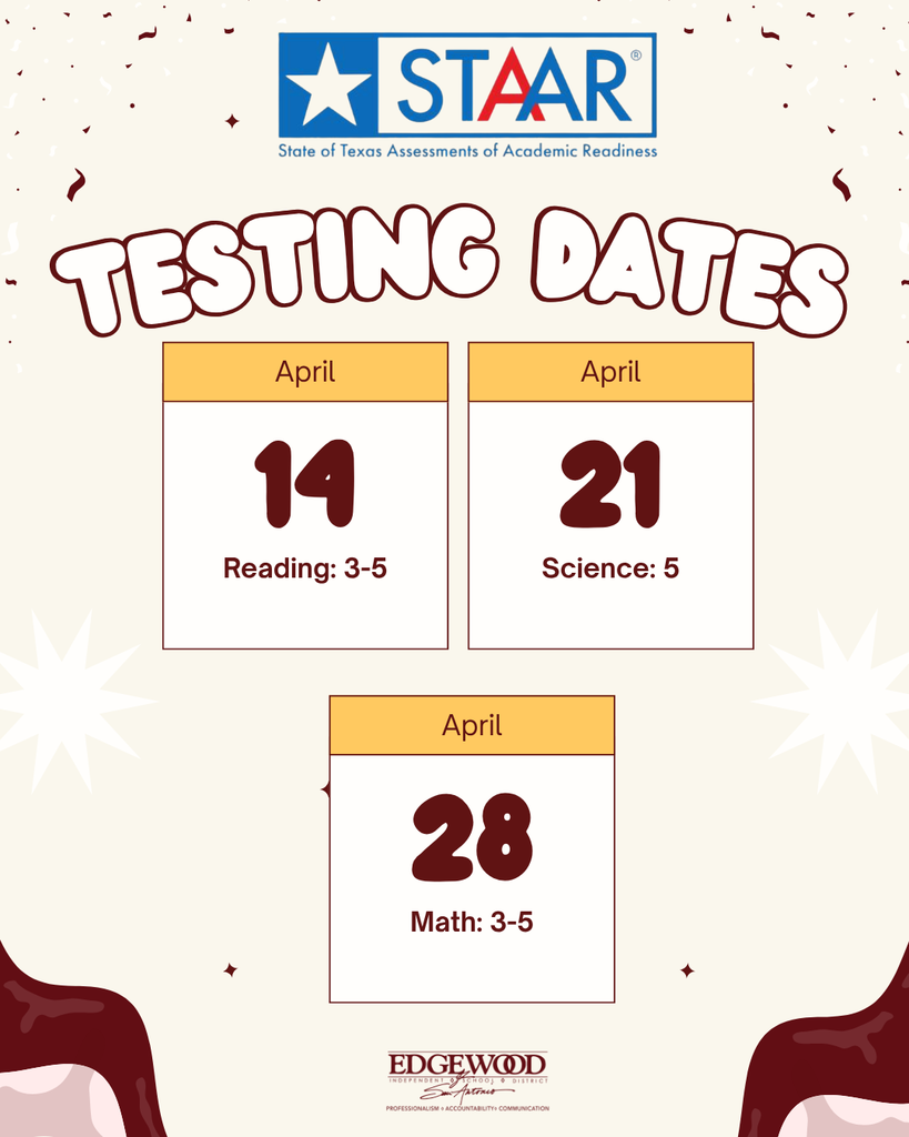 STARR testing dates April 2026