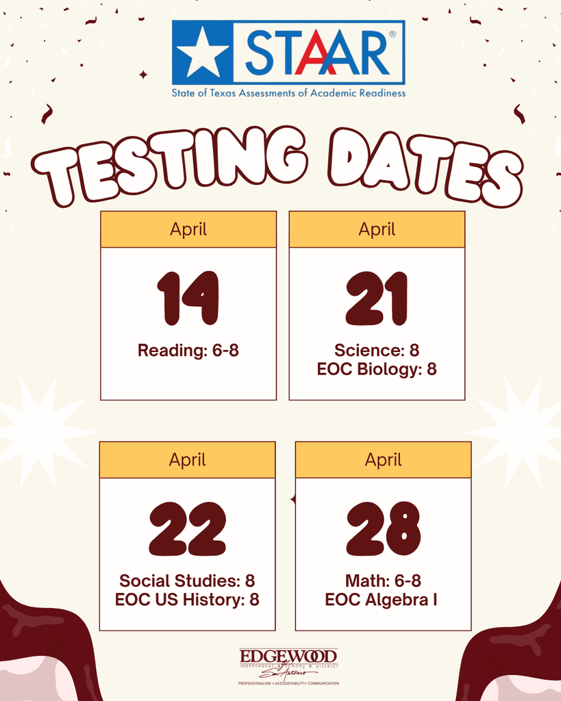 STAAR Testing Dates