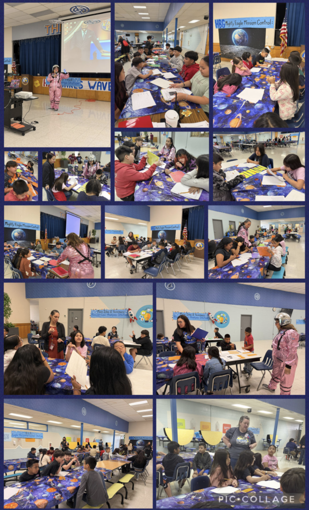 Staff dressed as astronauts for "Mission Control" space-themed STAAR review at HBG to help students get ready