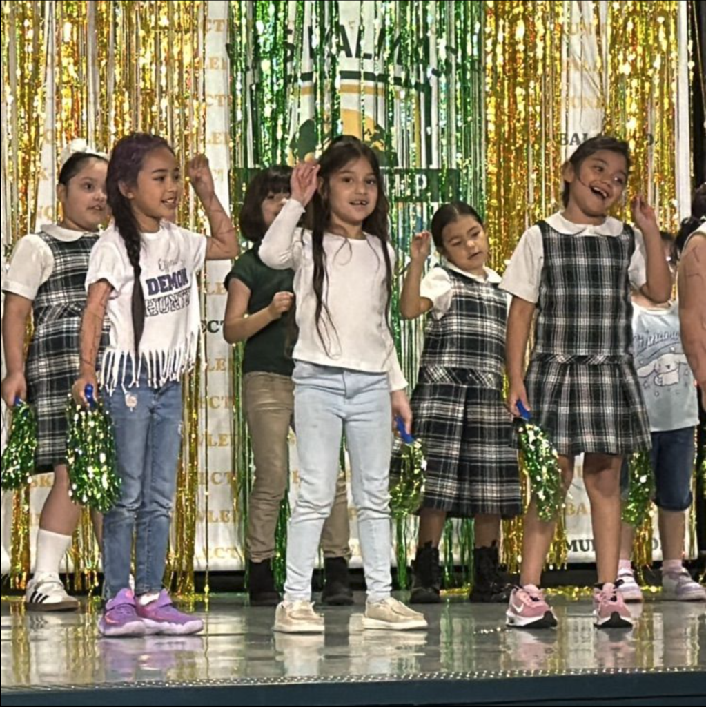 We had a blockbuster movie themed STAAR pep rally to wish our 3rd-8th graders the best on STAAR! #LPLS4Girls 💚