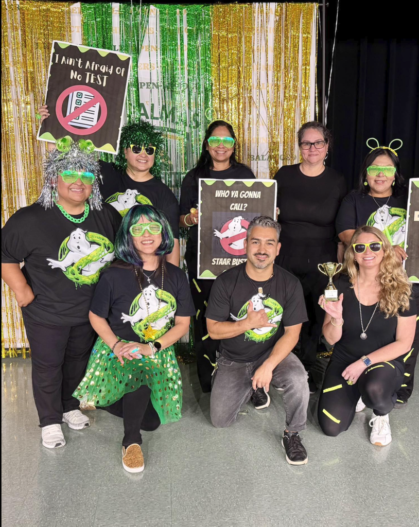 We had a blockbuster movie themed STAAR pep rally to wish our 3rd-8th graders the best on STAAR! #LPLS4Girls 💚