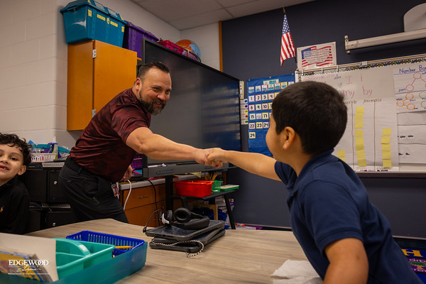 Encouragement shown with student 