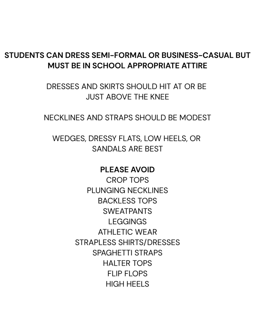 8th Grade Parents, Please join us for the 8th Grade Promotion Ceremony. Thursday, May 21, 2026 Gus Garcia Auditorium 6 PM - 7 PM Please see flyer for outfit expectations.