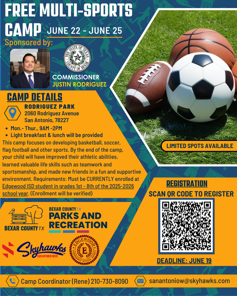 Free Multi-Sports Camp Flyer English