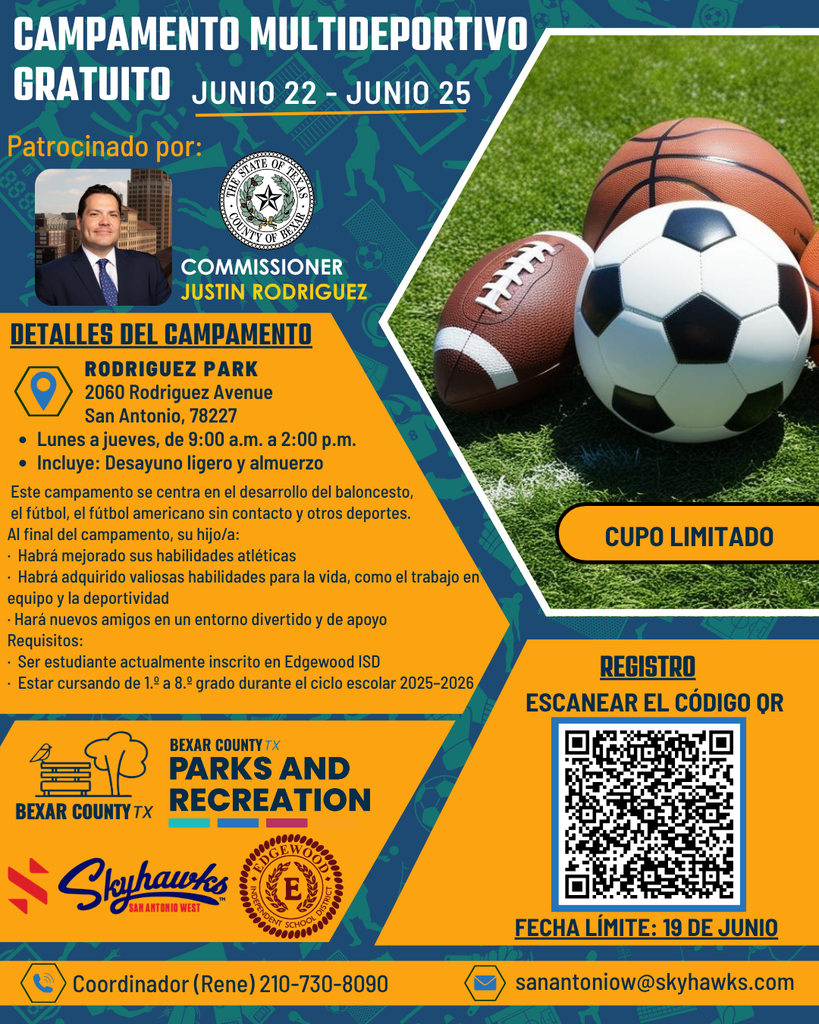 Free Multi-Sports Camp Flyer Spanish