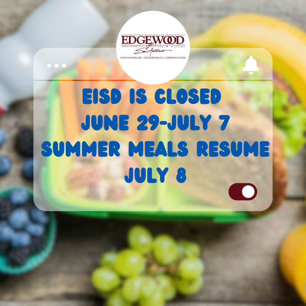 No summer meals June 29-July 7