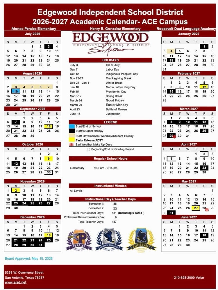 Perales Calendar 