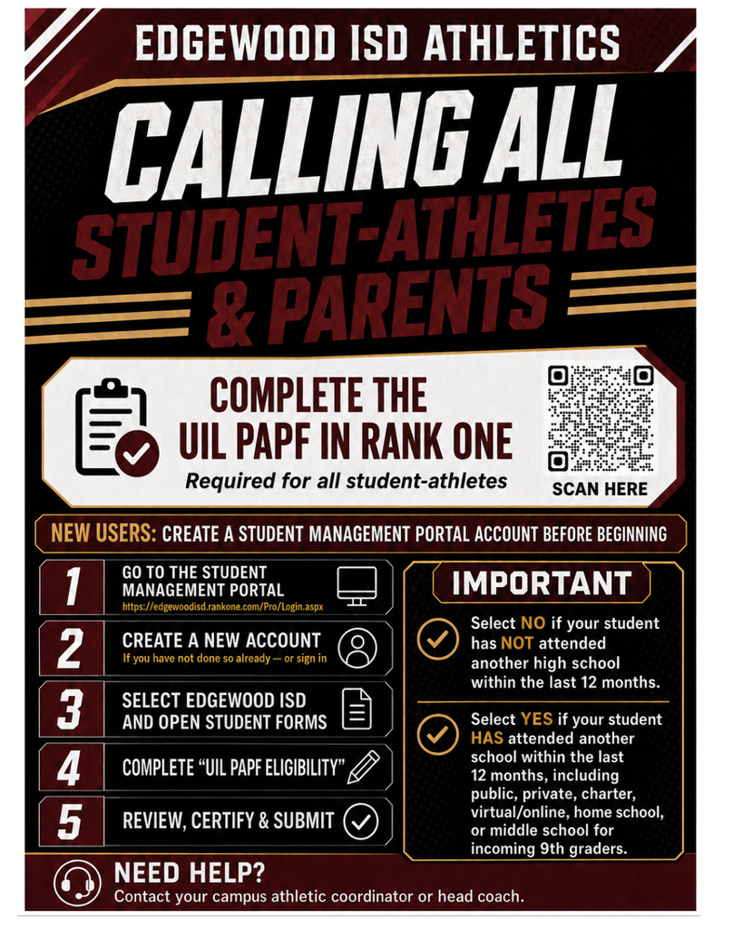 PAPF Required Paperwork for student athletes
