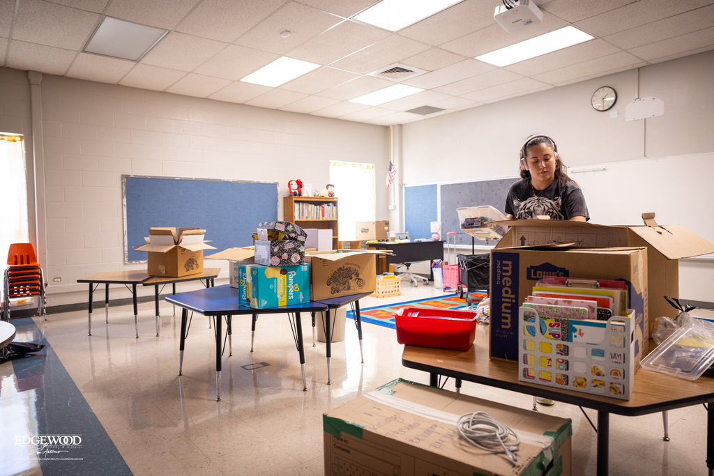 teachers preparing their classrooms 
