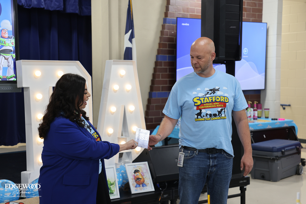 Mr. Crook recognized for perfect attendance in 2025-26