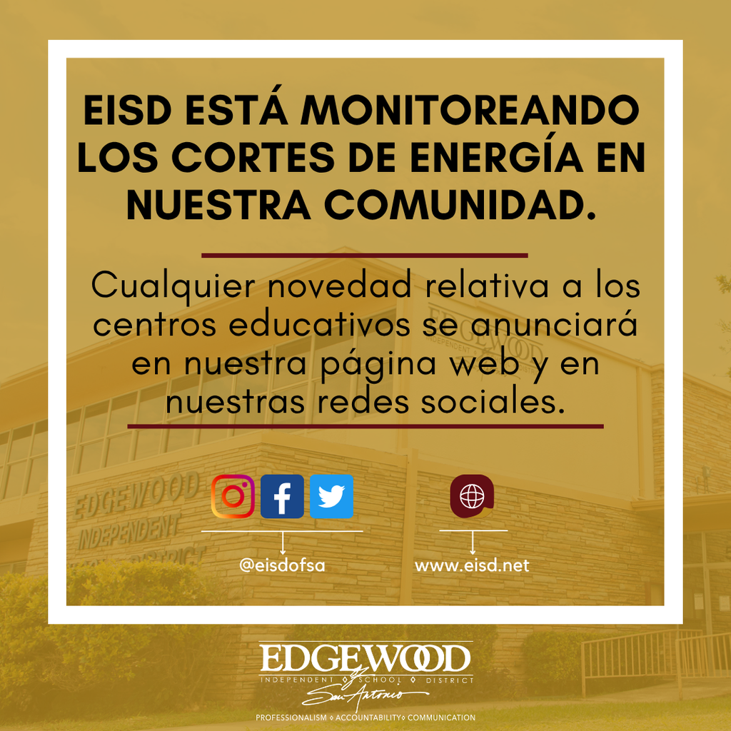 EISD is monitoring the power outages