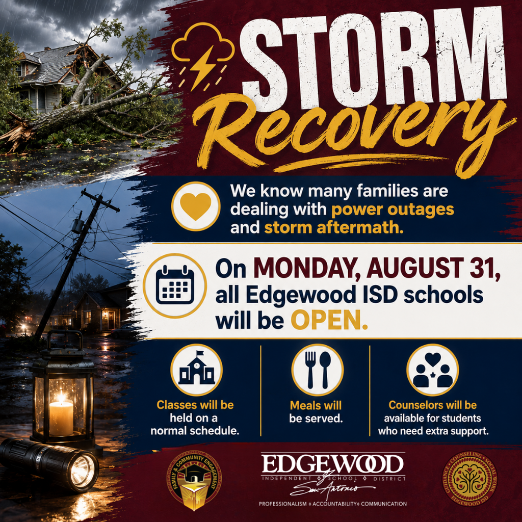 All EISD Classes will be held on a normal schedule on Monday August 31