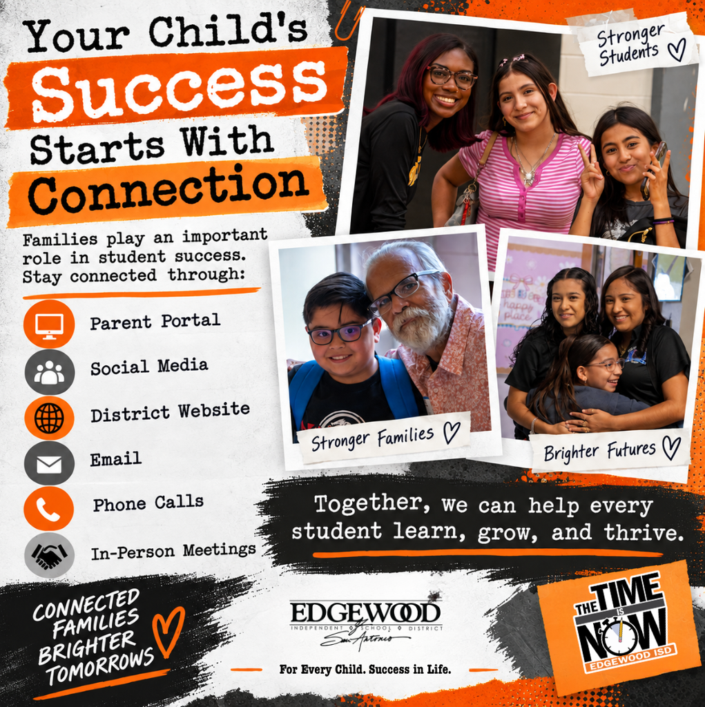 Your Child's Success Starts With Connection! Families play an important role in student success. Stay connected to your campus and to EISD. Together, we can help every student learn, grow, and thrive. Check your connection at www.eisd.net