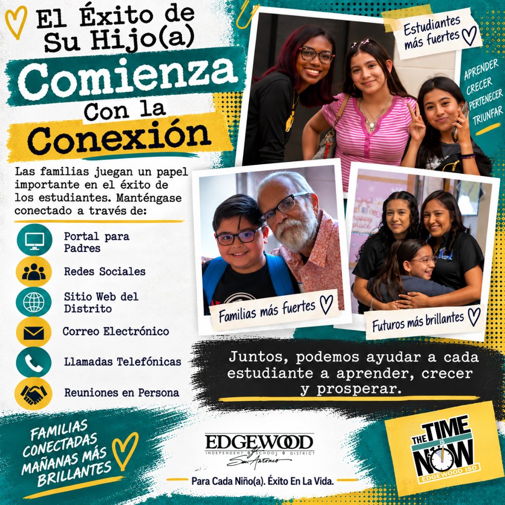 Your Child's Success Starts With Connection! Families play an important role in student success. Stay connected to your campus and to EISD. Together, we can help every student learn, grow, and thrive.  Check your connection at www.eisd.net