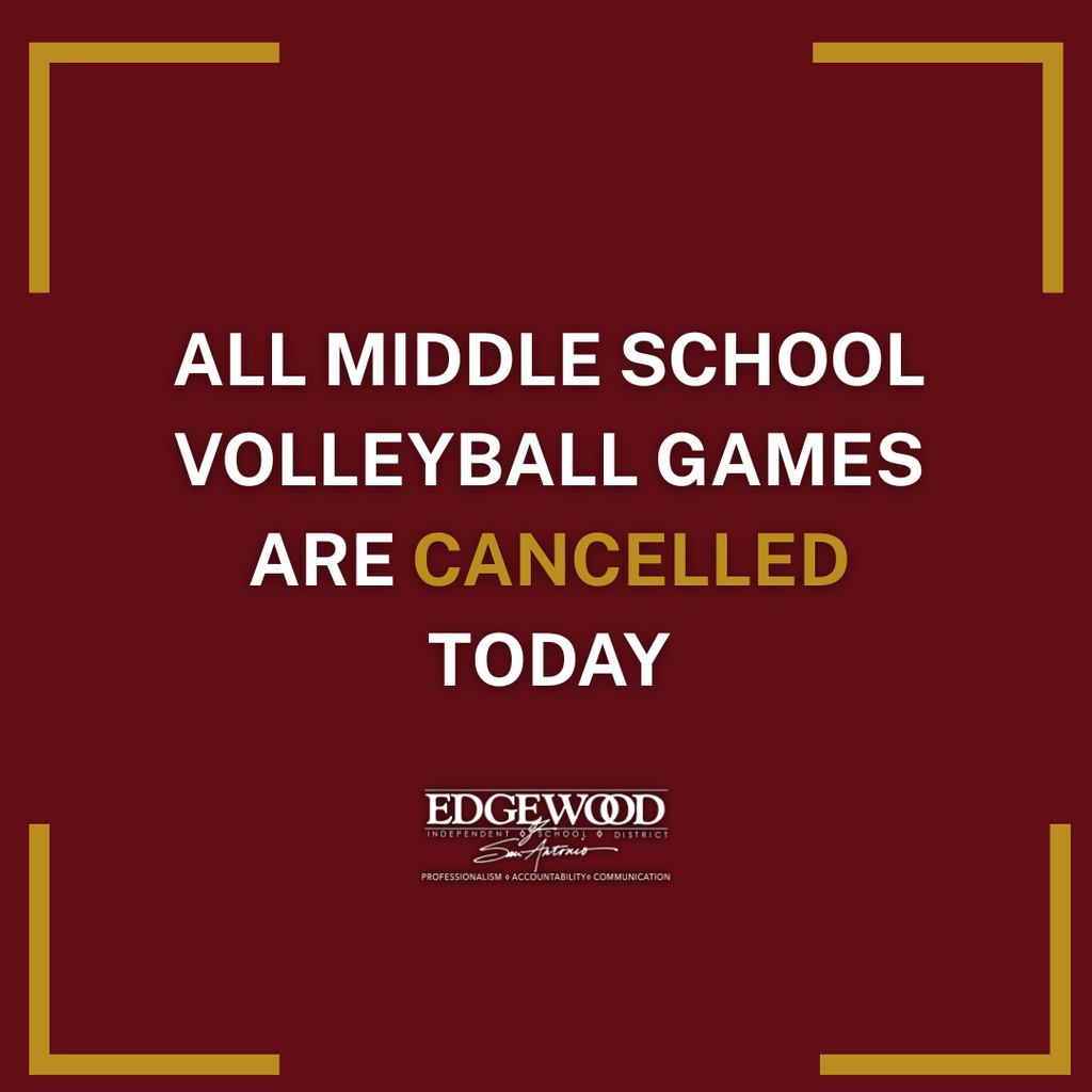 Attention: All middle school volleyball games scheduled for today, October 1, have been cancelled. Thank you.