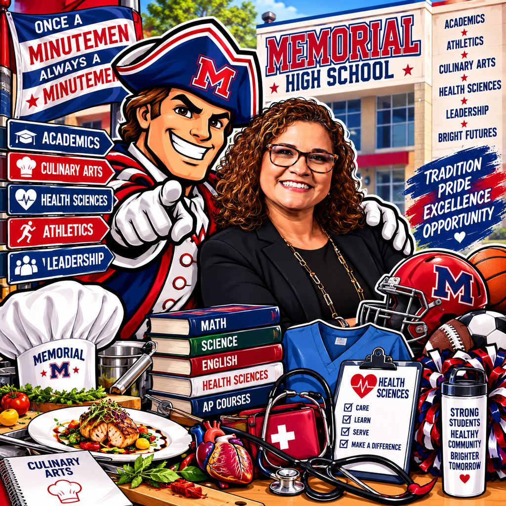 Stewart and MHS Mascot Cartoon