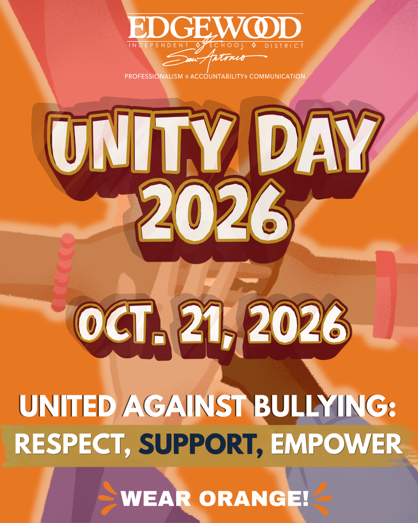 EISD Unity Day is Oct. 21, 2026. Wear orange to show we are united against bullying. 