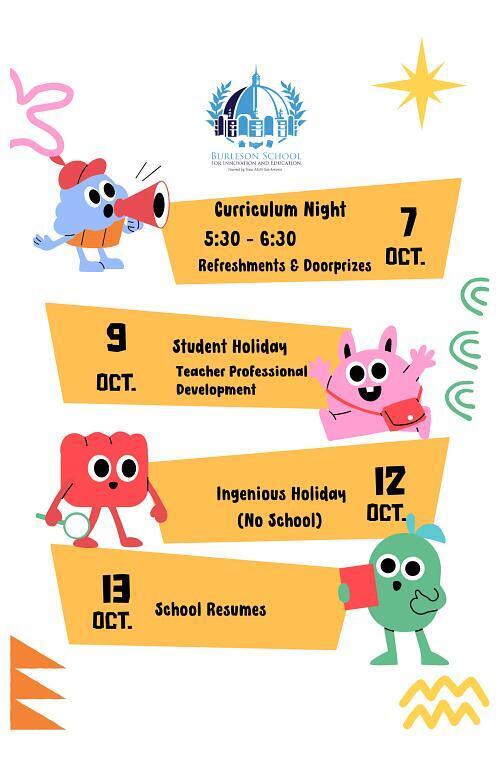 Reminder of Upcoming Events