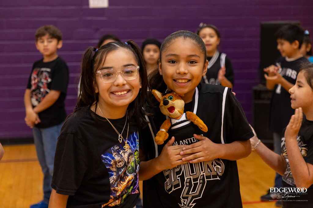Spurs Hype Squad Takes over PE at Perales Elementary