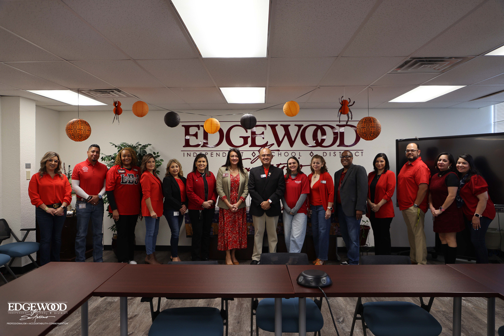 Central Office Team wears red for Red Ribbon Week