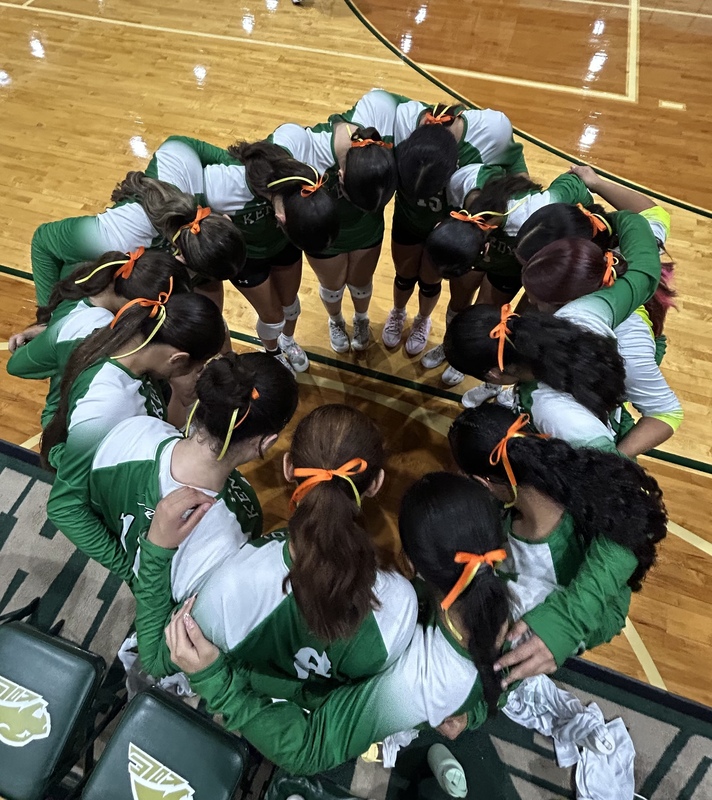 rockets volleyball supports childhood cancer month