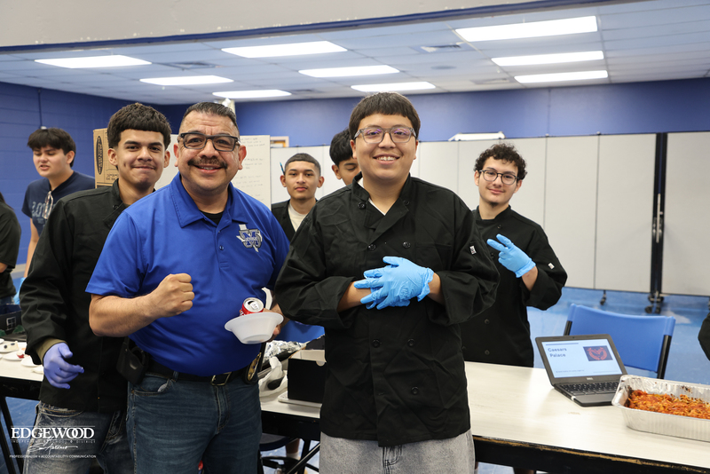 Chief with Culinary Students