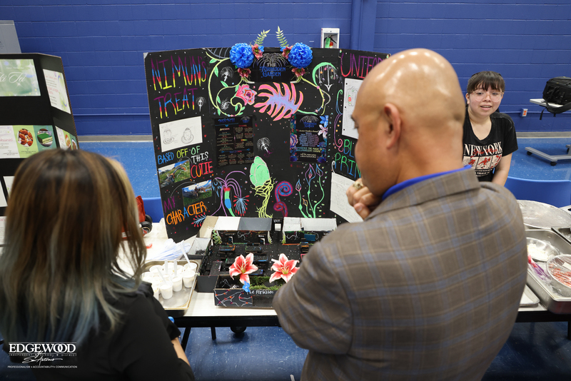 MHS culinary student shows her project