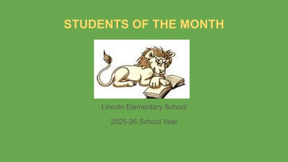 October Student of the Month