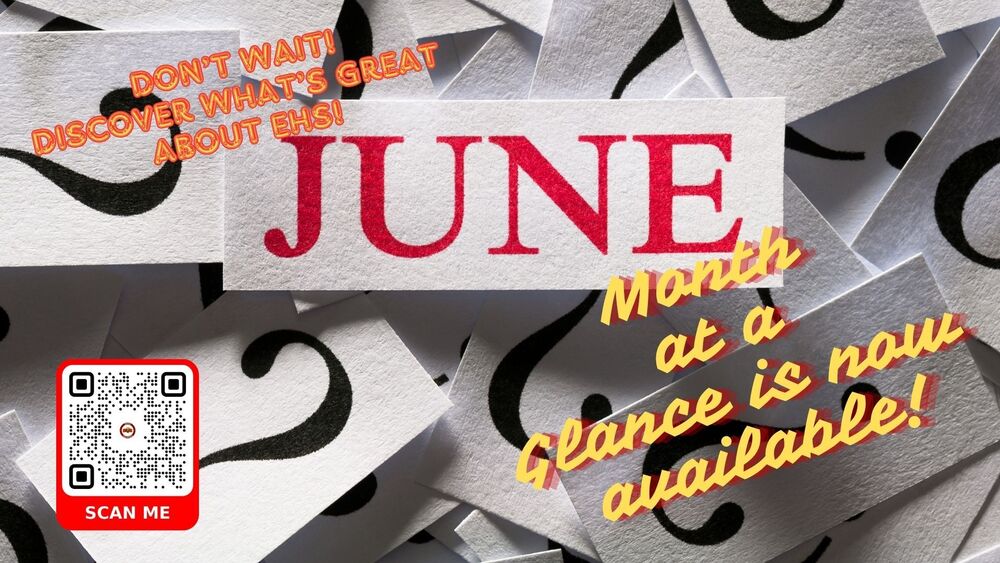2026 June Month at a Glance The June Month at a Glance Calendar is now AVAILABLE! Scan the QR code to see what's GREAT about Edison High School.