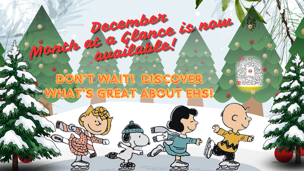 The December Month at a Glance Calendar is now AVAILABLE! Scan the QR code to see what's GREAT about Edison High School.