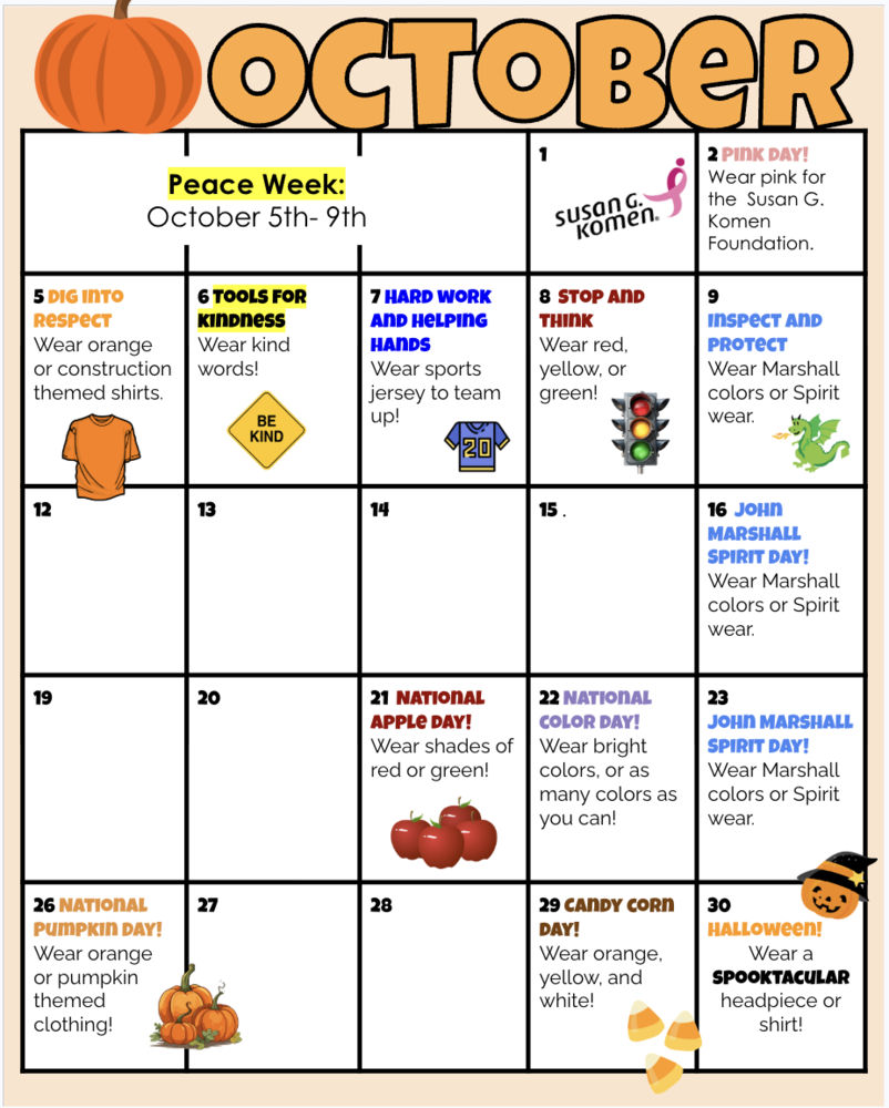 October Calendar