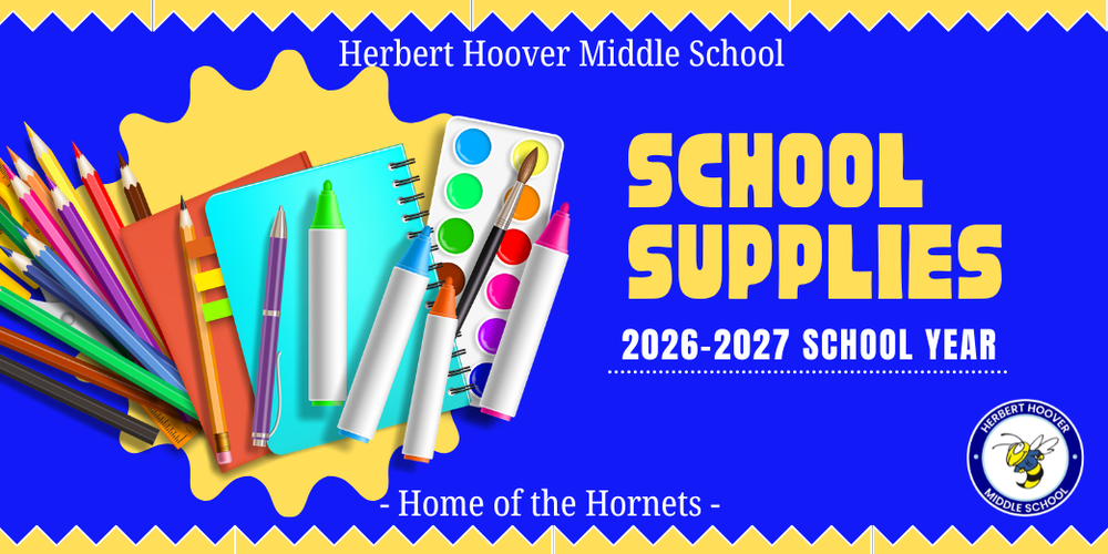 School Supplies for the 2026-2027 school year