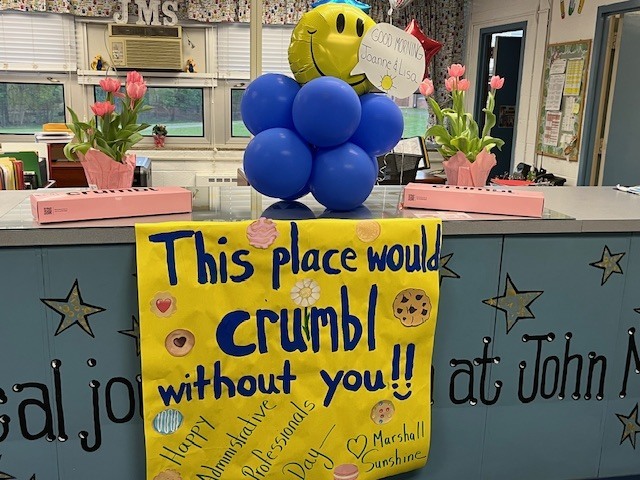 Balloons and flowers Administrative Professionals Day