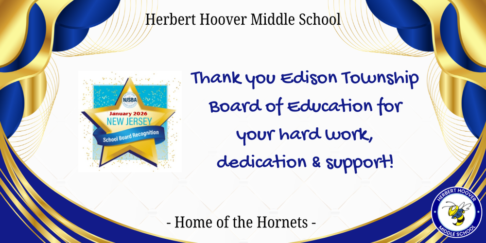 THank you Edison Township Board of Education  for your hard work, dedication & support!