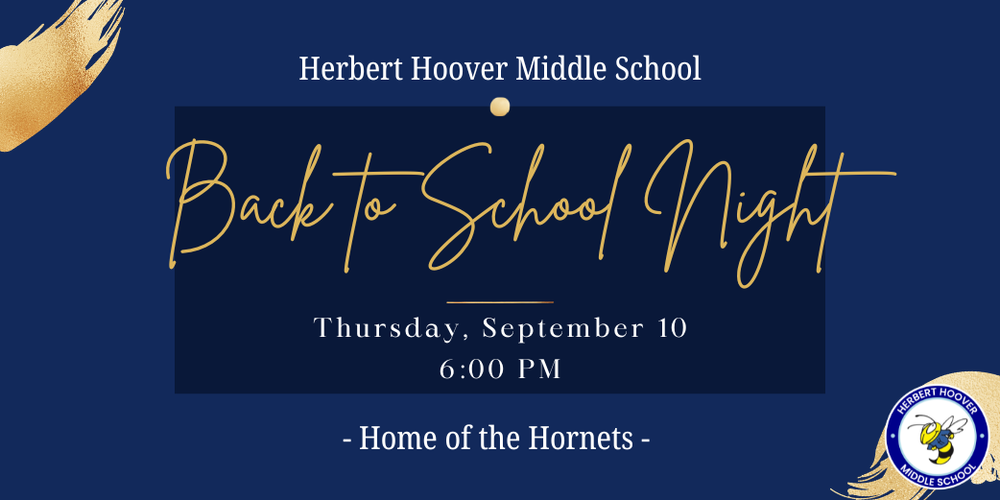 Back to School Night Tomorrow Thursday, September 10