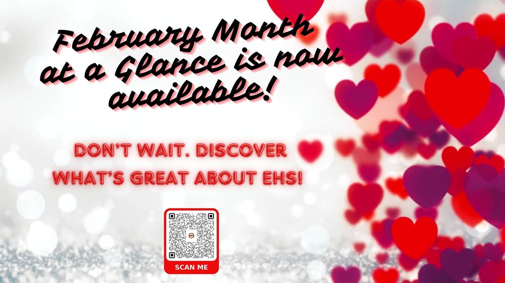 The FebruaryΒ Month at a Glance Calendar is now AVAILABLE! Scan the QR code to see what's GREAT about Edison High School.