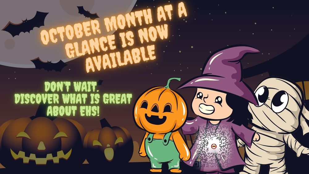 The October Month at a Glance Calendar is now AVAILABLE! Scan the QR code to see what's GREAT about Edison High School.