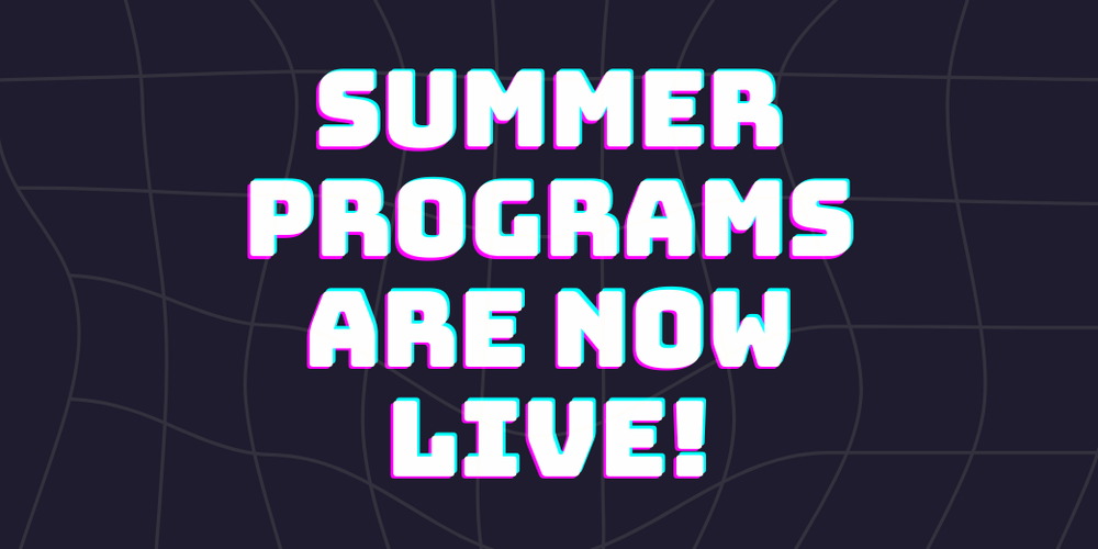 2026 summer programs are now live