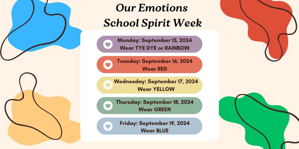 Emotional Regulation Spirit Week