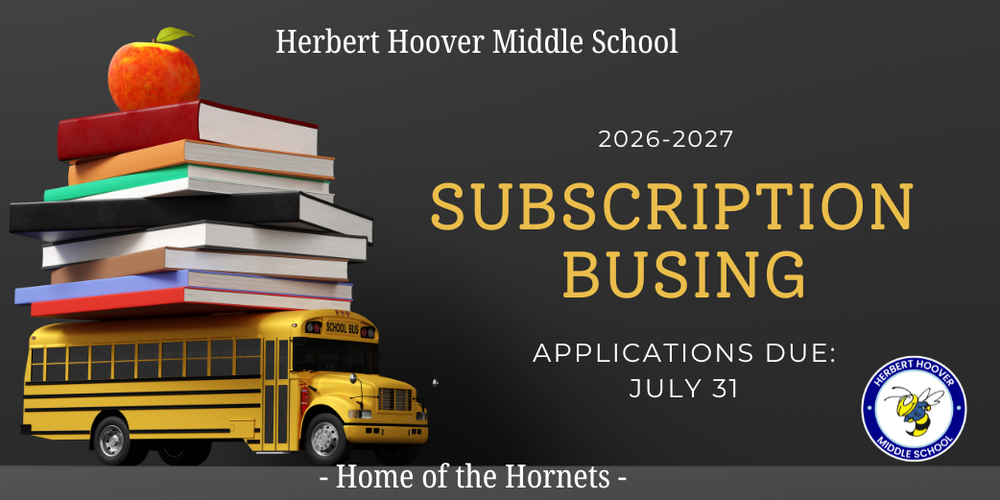 2026-2027 Subscription Busing applications due July 31